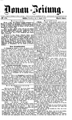 Donau-Zeitung Samstag 5. August 1876