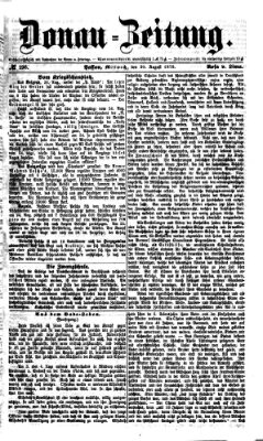 Donau-Zeitung Mittwoch 30. August 1876