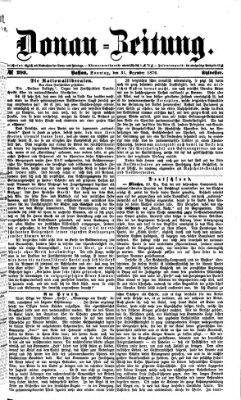 Donau-Zeitung Sonntag 31. Dezember 1876