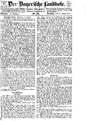 Der Bayerische Landbote Dienstag 25. Januar 1876