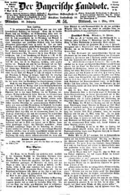 Der Bayerische Landbote Mittwoch 1. März 1876