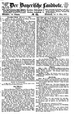 Der Bayerische Landbote Mittwoch 15. März 1876