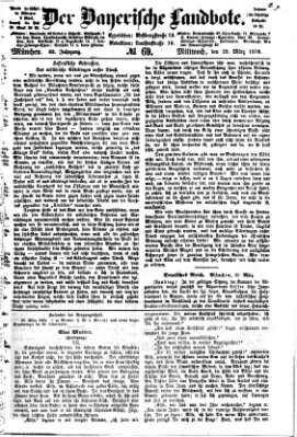 Der Bayerische Landbote Mittwoch 22. März 1876