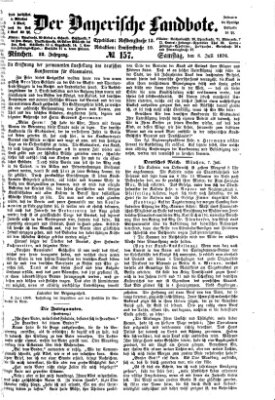 Der Bayerische Landbote Samstag 8. Juli 1876