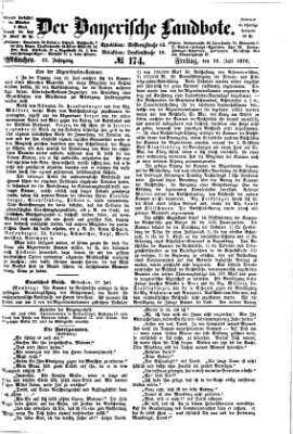 Der Bayerische Landbote Freitag 28. Juli 1876