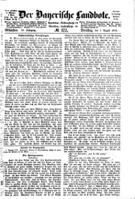 Der Bayerische Landbote Dienstag 1. August 1876