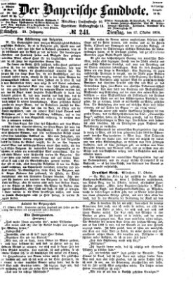 Der Bayerische Landbote Dienstag 17. Oktober 1876