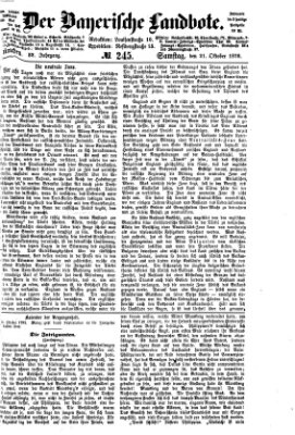 Der Bayerische Landbote Samstag 21. Oktober 1876