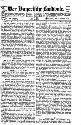 Der Bayerische Landbote Sonntag 22. Oktober 1876