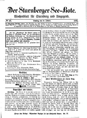 Land- und Seebote Samstag 30. Oktober 1875