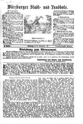 Würzburger Stadt- und Landbote Montag 25. September 1876