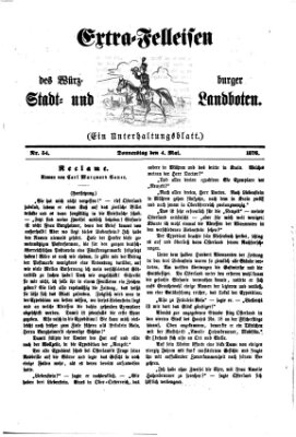 Extra-Felleisen (Würzburger Stadt- und Landbote) Donnerstag 4. Mai 1876