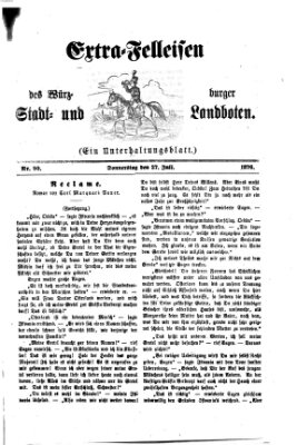 Extra-Felleisen (Würzburger Stadt- und Landbote) Donnerstag 27. Juli 1876