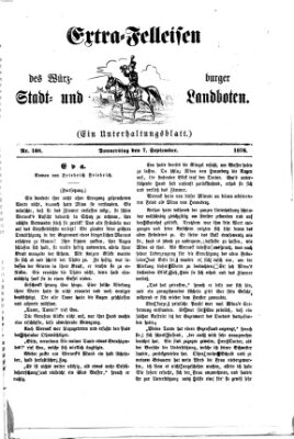 Extra-Felleisen (Würzburger Stadt- und Landbote) Donnerstag 7. September 1876