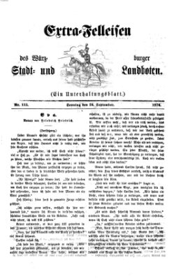 Extra-Felleisen (Würzburger Stadt- und Landbote) Sonntag 24. September 1876