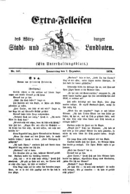 Extra-Felleisen (Würzburger Stadt- und Landbote) Donnerstag 7. Dezember 1876