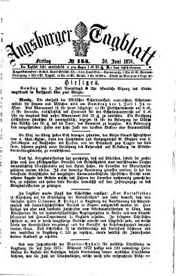 Augsburger Tagblatt Freitag 30. Juni 1876