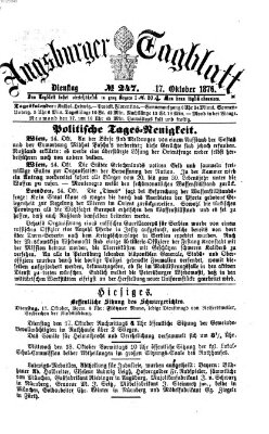 Augsburger Tagblatt Dienstag 17. Oktober 1876