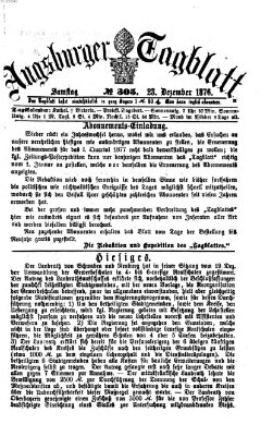 Augsburger Tagblatt Samstag 23. Dezember 1876