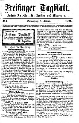 Freisinger Tagblatt (Freisinger Wochenblatt) Donnerstag 6. Januar 1876