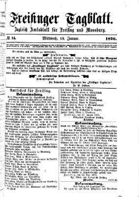 Freisinger Tagblatt (Freisinger Wochenblatt) Mittwoch 19. Januar 1876