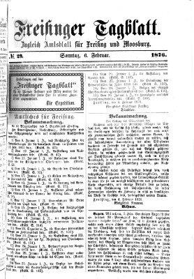 Freisinger Tagblatt (Freisinger Wochenblatt) Sonntag 6. Februar 1876