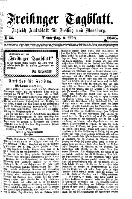 Freisinger Tagblatt (Freisinger Wochenblatt) Donnerstag 9. März 1876