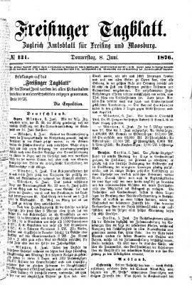 Freisinger Tagblatt (Freisinger Wochenblatt) Donnerstag 8. Juni 1876