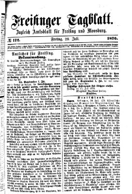 Freisinger Tagblatt (Freisinger Wochenblatt) Freitag 28. Juli 1876