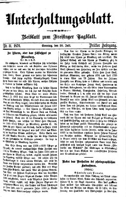 Freisinger Tagblatt (Freisinger Wochenblatt) Sonntag 30. Juli 1876