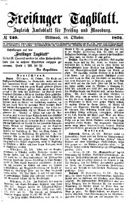 Freisinger Tagblatt (Freisinger Wochenblatt) Mittwoch 18. Oktober 1876
