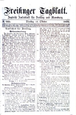 Freisinger Tagblatt (Freisinger Wochenblatt) Dienstag 24. Oktober 1876