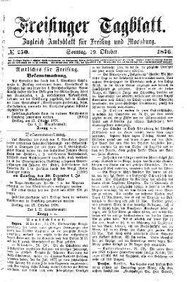 Freisinger Tagblatt (Freisinger Wochenblatt) Sonntag 29. Oktober 1876
