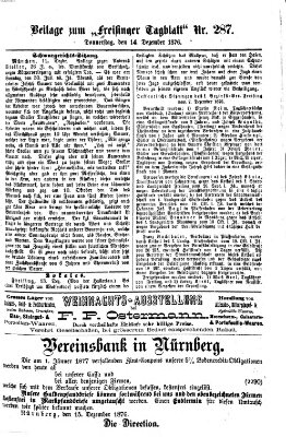 Freisinger Tagblatt (Freisinger Wochenblatt) Donnerstag 14. Dezember 1876