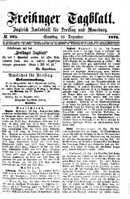 Freisinger Tagblatt (Freisinger Wochenblatt) Samstag 23. Dezember 1876