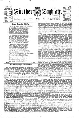 Fürther Tagblatt Samstag 1. Januar 1876