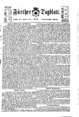 Fürther Tagblatt Samstag 5. Februar 1876