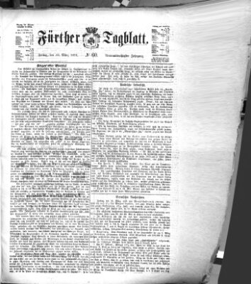 Fürther Tagblatt Freitag 10. März 1876