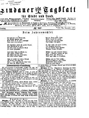 Lindauer Tagblatt für Stadt und Land Sonntag 31. Dezember 1876
