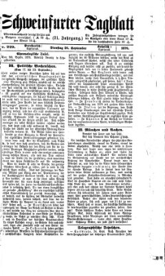 Schweinfurter Tagblatt Dienstag 26. September 1876