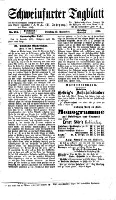 Schweinfurter Tagblatt Dienstag 12. Dezember 1876