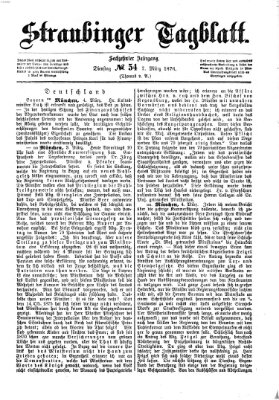 Straubinger Tagblatt Dienstag 7. März 1876
