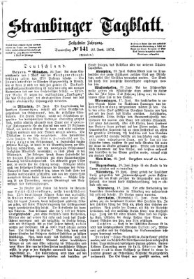 Straubinger Tagblatt Donnerstag 22. Juni 1876
