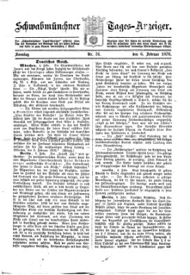 Schwabmünchner Tages-Anzeiger Sonntag 6. Februar 1876