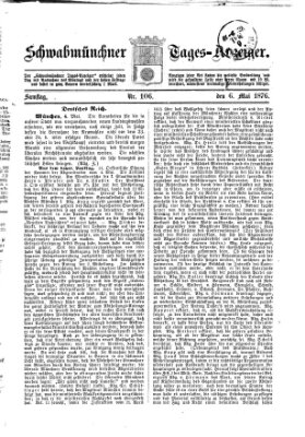Schwabmünchner Tages-Anzeiger Samstag 6. Mai 1876