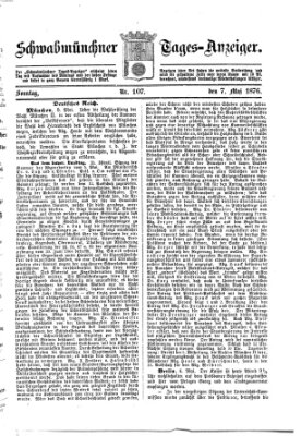 Schwabmünchner Tages-Anzeiger Sonntag 7. Mai 1876