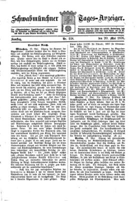 Schwabmünchner Tages-Anzeiger Samstag 20. Mai 1876