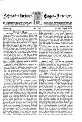 Schwabmünchner Tages-Anzeiger Donnerstag 10. August 1876