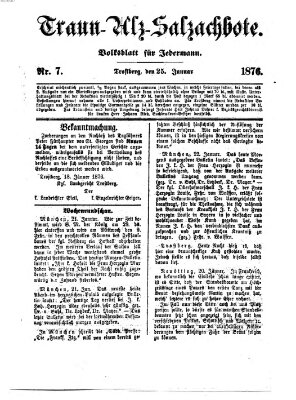 Traun-Alz-Salzachbote Dienstag 25. Januar 1876