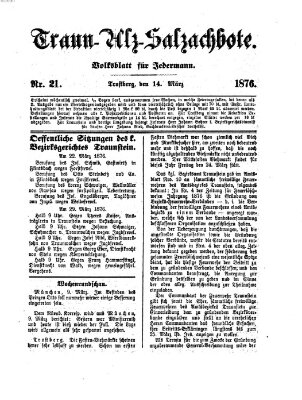 Traun-Alz-Salzachbote Dienstag 14. März 1876